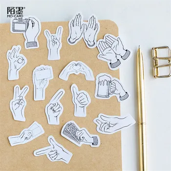 

Cute Stickers-45 Pcs/Pack Sticker Scrapbooking Lovely Gesture Decorate Bullet Journal Diary Planner Custom Stickers Adhesive