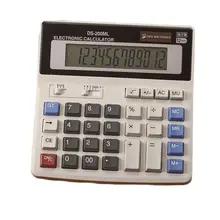 

Calculator Solar Battery Dual Power DS-200ML Simple 12-bit Digit LCD Display Office School Kids Gift Multi-Function Calculator