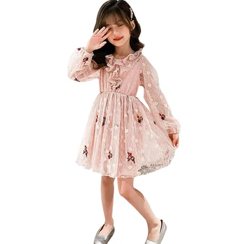 

Girls Embroidery Dress 2020 New Autumn Teenage Girls Dress with Floral Embroidery Beautiful Toddler Baby Princess Dress for Girl