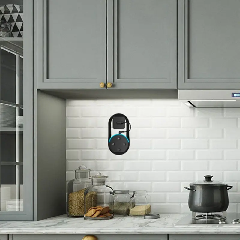 Держатель Echo Dot на розетке, настенная вешалка, точечный кронштейн для Alexa Amazon Echo Dot 2-го поколения, подвесной в Kitc