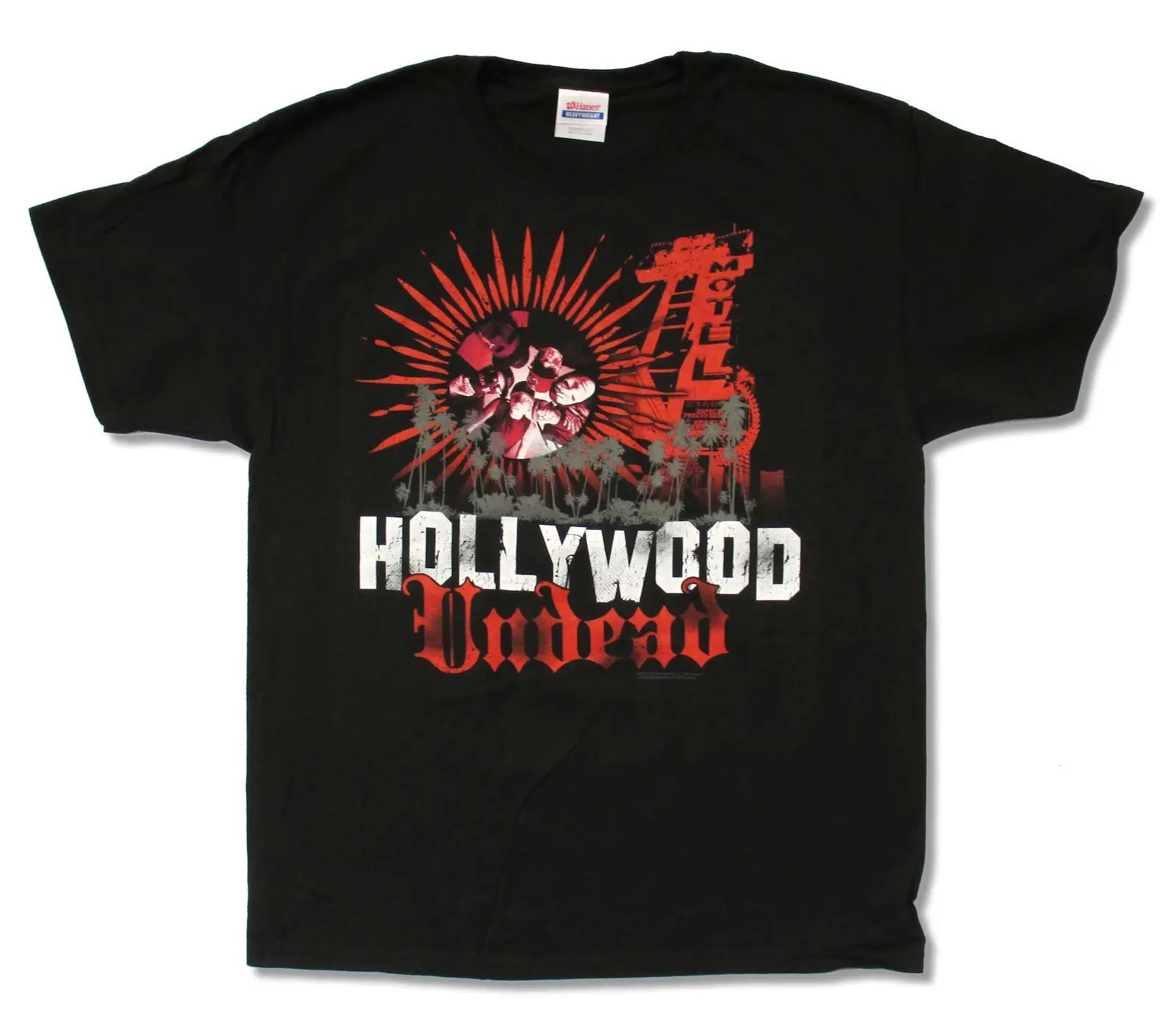 Черная футболка Hollywood Undead мощностью новинка 2018 Мужская с принтом надписи Merch