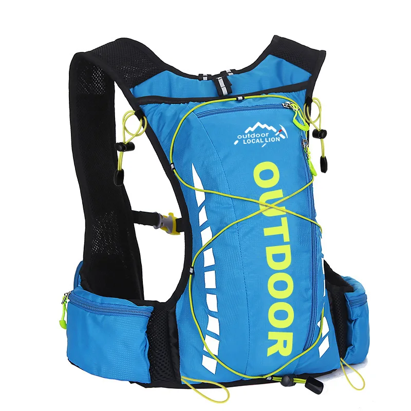 8л водонепроницаемый велосипедный рюкзак MTB горный велосипед сумка для воды Мужская Женская нейлоновая велосипедная походная Беговая гидратация рюкзак - Цвет: Blue green