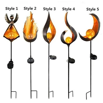 

LED Solar Flame Light Moon Lawn Light Outdoor Waterproof Landscape Lighting Lamp X4YD