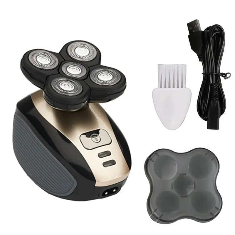 

New 5-head Electric Shaving Razor Ricoh Shaving Men 4D Waterproof USB Rechargeable Multifunction Shaver