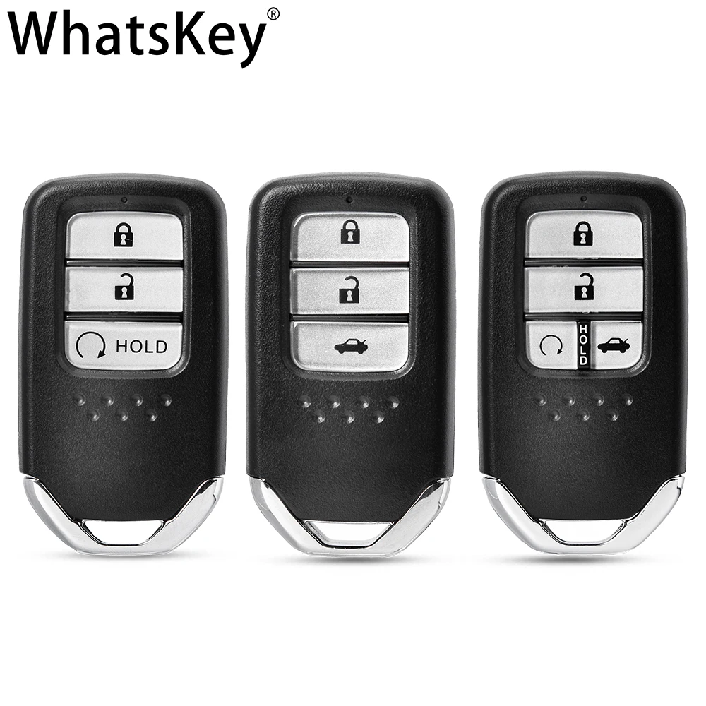 

WhatsKey Smart Key Shell Case For Honda XRV Jazz Pilot Odyssey Accord Fit Civic CRV Accessories HON66 Blade Remote Key Housing