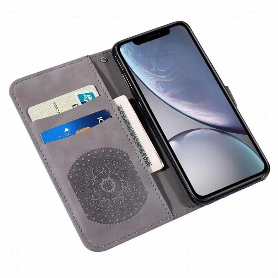 Чехол сумка с цветами для apple iPhone 11 Pro чехол рисунком мандалы 2019 X Xr XS Max 6 6S 7 8 Plus 5 SE