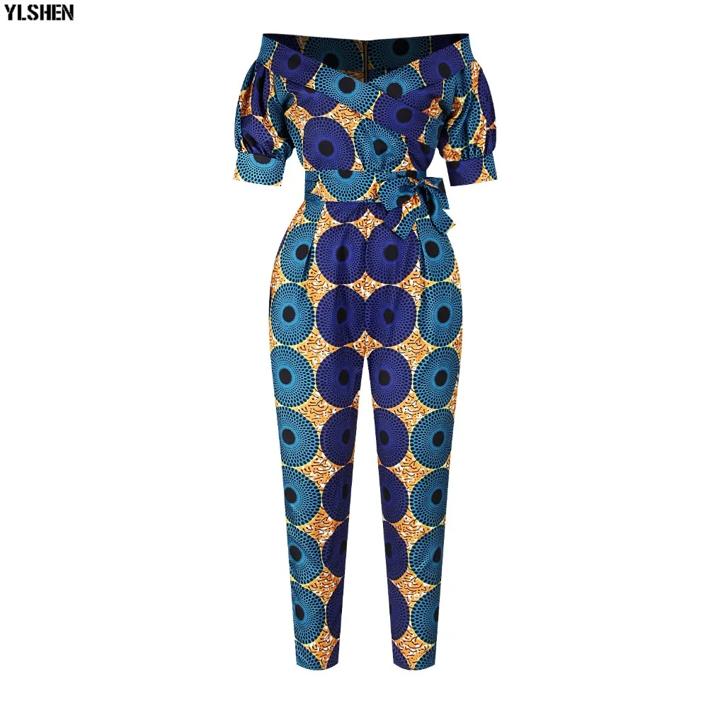 Dashiki African Clothes for Women Traditional Print  Jumpsuit Dresses Basin Riche Clothing Vetement Robe Africaine Femme 2019 31