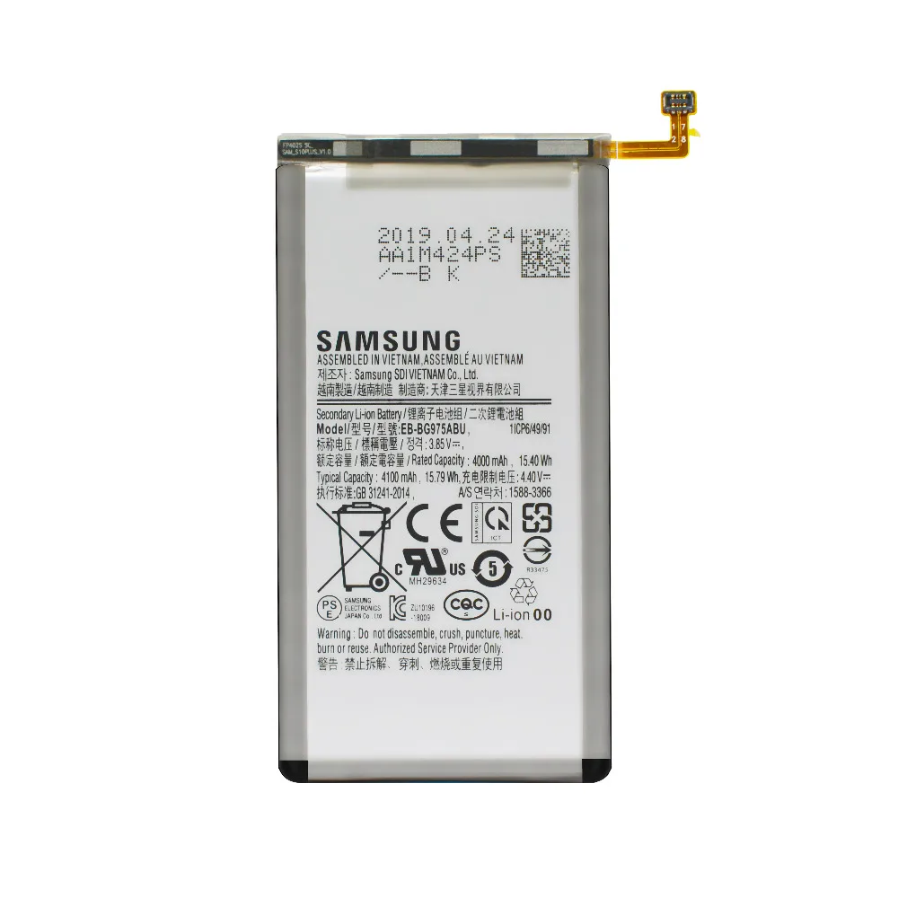 Аккумулятор EB-BG975ABU для samsung Galaxy S10 Plus S10+ SM-G975F/DS SM-G975U G975W G9750 4000/4100mAh Подлинный samsung Akku