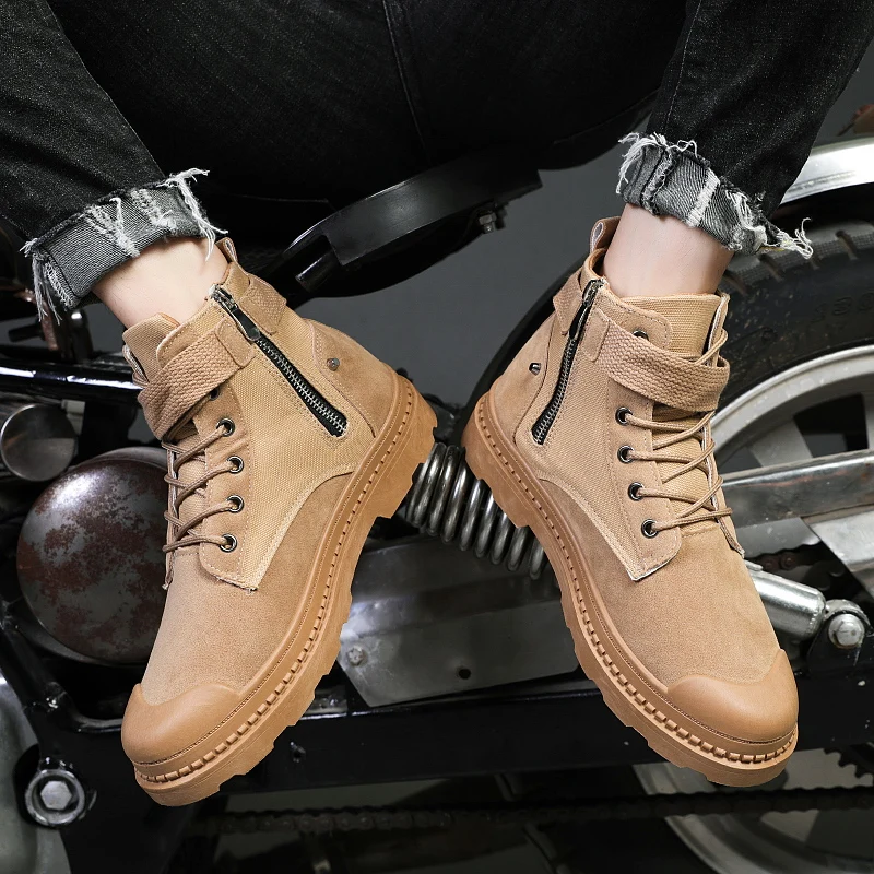 

mens tooling boots working boots men shoes autumn trending fashion outdoor male footwear Granny chic