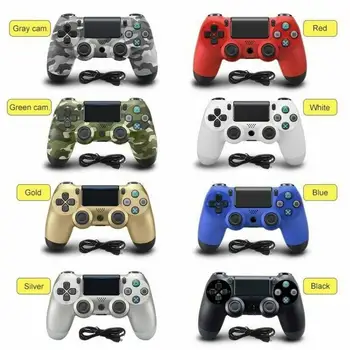 

New Design PS4 Controller Joystick 8 Color Micro-USB Port Gamepad For Sony Play Station 4 PS4 Game Console With Charging Cable