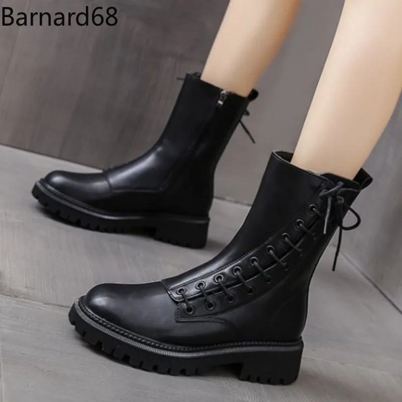 boots female women shoes 2021 height increase platform bandage zipper fashion women's winter shoes waterproof platform boots