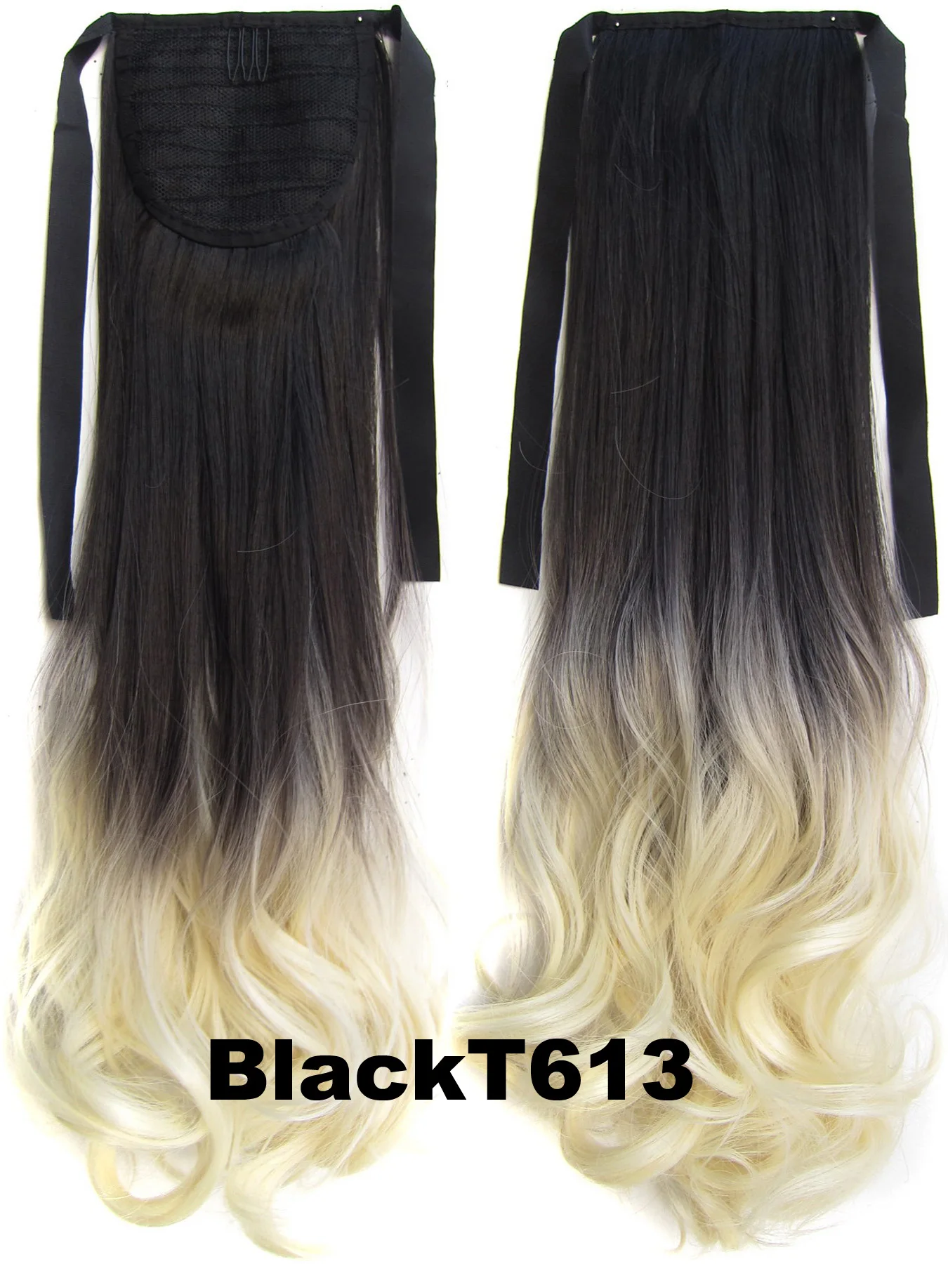 Similler вьющиеся волосы для наращивания вокруг конского хвоста, синтетические волосы для женщин, черный, розовый цвет - Цвет: BlackT613