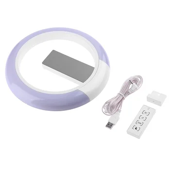 

Digital Display Clock LED Mirror Hollow Alarm Thermometer Wall Clock Wall Clock