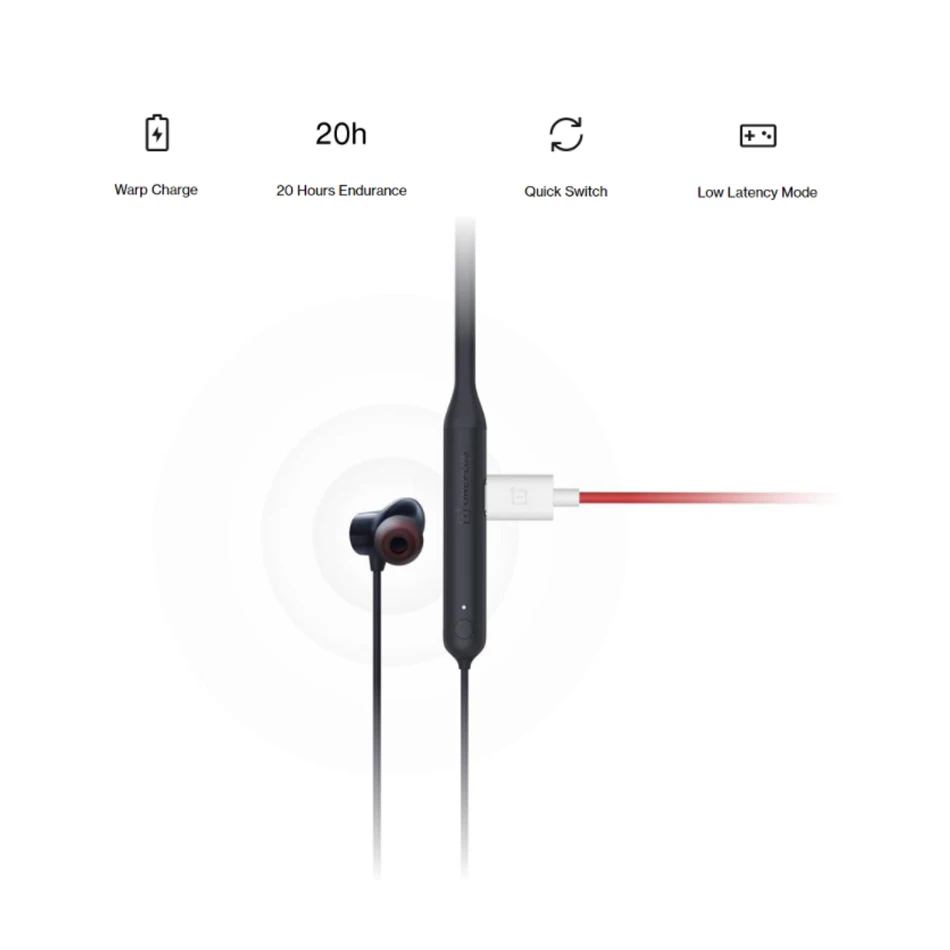 Оригинальные беспроводные наушники OnePlus Bullets Z с Bluetooth и магнитным управлением