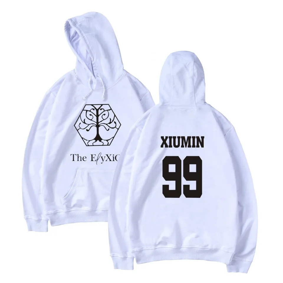 LUCKYFRIDAYF 2017 EXO Planet 4 The ElyXiOn Album Concert Kpop Harajuku Hoodies Sweatshirt Women/Men Fashion Winter Women | Мужская