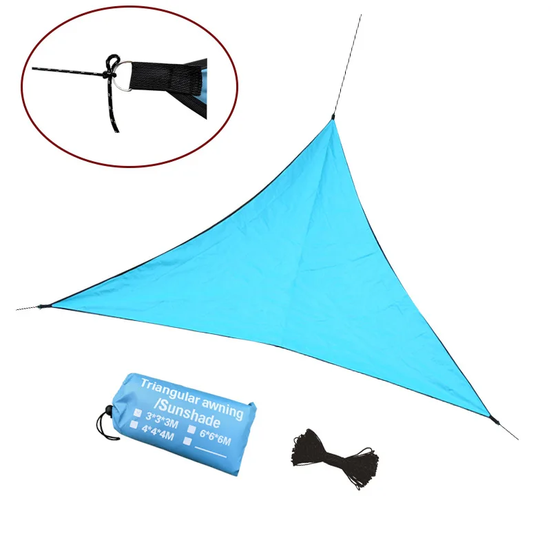 Triangle Sun Shade Sail 4x4x4m Waterproof Awning UV Block Sunscreen Canopy for Outdoor Patio Garden Lawn Pergola Decking Blue | Дом и сад