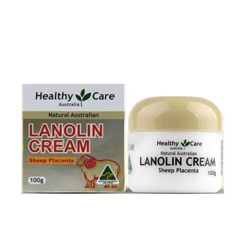 

Healthy Care Lanolin Cream with Sheep Placenta 100 Moisturizing Face Neck Body Hair Care Treatment Smooth Soften Nourishing Skin