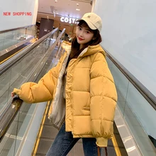 

2020 New Autumn Winter Jacket Hooded Women Coat Loose Cotton-padded Short Jackets Female Parka Warm Casual Plus Size Overcoat