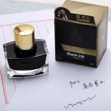 Новая Гладкая пишущая перьевая ручка золотого цвета чернил Заправка бутилированного стекла канцелярские принадлежности для школьников, студентов офисные принадлежности