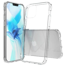 Crystal Clear Dual - Layer Full Body Phone Case with Soft Silicone Front and Hard PC Back - iPhone 14 (Clear)