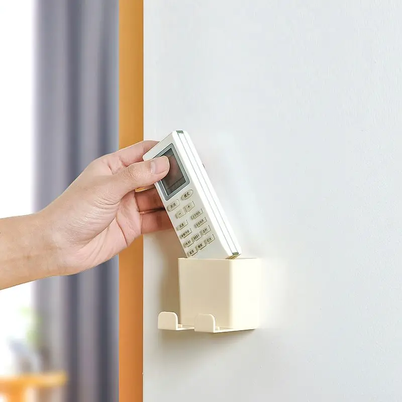 1PC Phone Wall Holder Wall Mounted Storage Rack Smartphone Hanging Cellphone Charging Multifunction Bracket Shelf