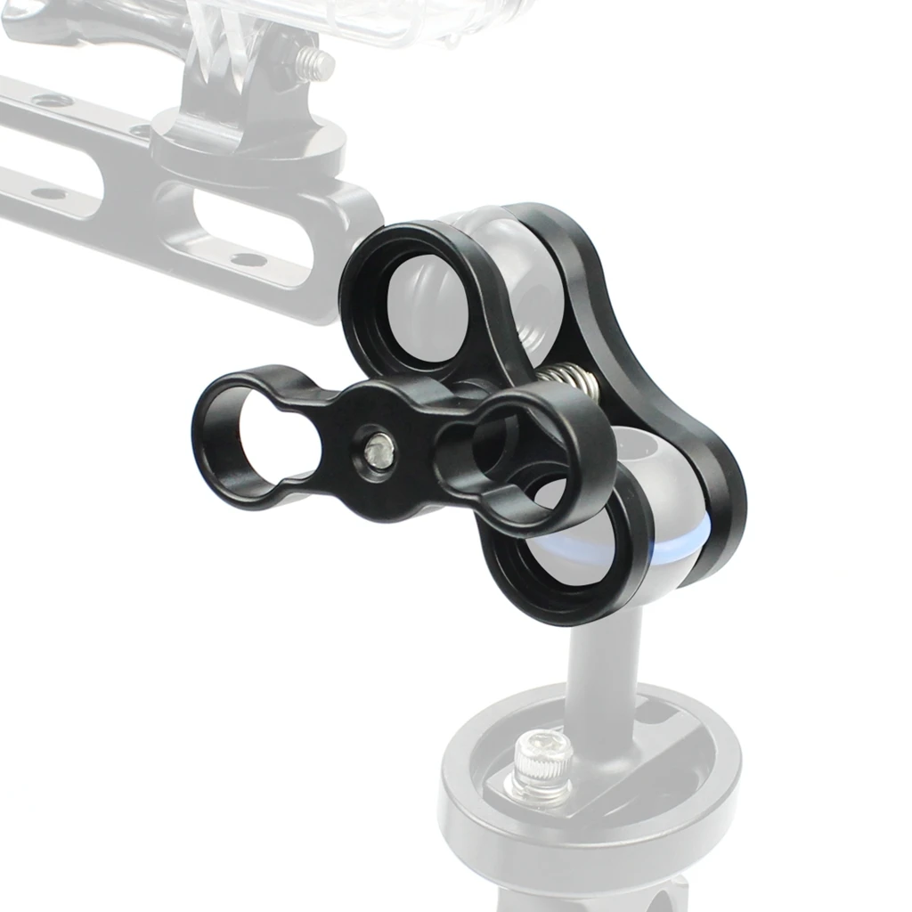 1 inch Ball Clamp for Underwater Scuba Diving Camera Lights, Fast and Easy Mounting