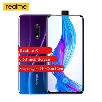 

Realme X 4G Cellphone 6.53 Inch 8GB RAM 256GB ROM Snapdragon 710 Octa Core Pop-up Camera VOOC Fast Charge 3.0 Smartphone