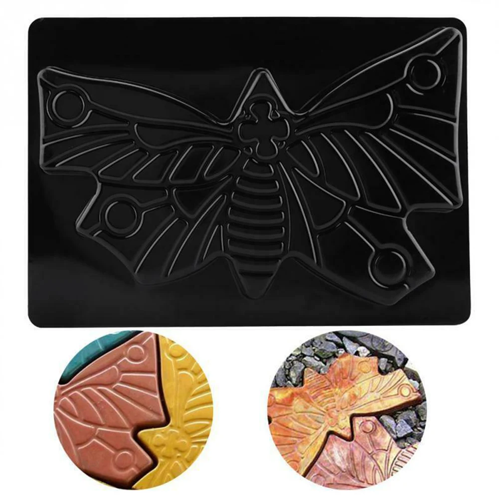

Manual Outdoor Tool Butterfly Shape DIY Lawns Garden Decor Paving Mold Making Easy Clean ABS Stepping Stone Path Reusable