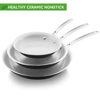

Cooker King Non stick frying pan set, ceramic coating, 3pcs