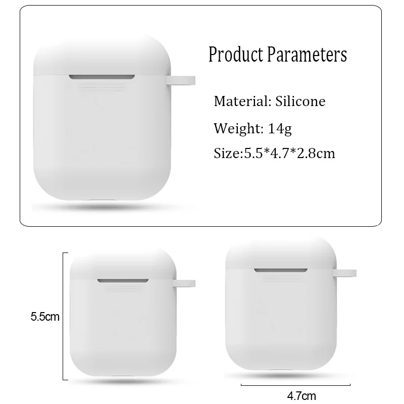Чехол для наушников Apple AirPods 2 силиконовый чехол беспроводной Bluetooth наушники Air Pods чехол светящийся в темноте защитный чехол