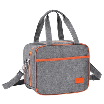 

Hemoton Oxford Cloth Thermal Insulated Waterproof Portable Durable Lunch Box Lunch Bag for Daily Storage