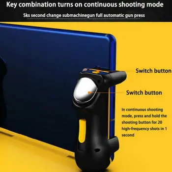 

Eating Chicken Artifact Physics Game Auxiliary Four Or Six Finger Shooting Game Handle Black Orange Tablet Capacitor