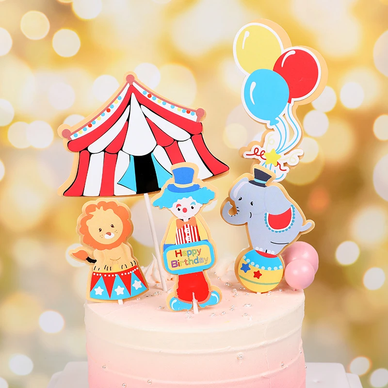 Decoration De Gateau En Forme De Clown De Cirque De Cupcake Pour Bebe Fille Drapeaux Pour Enfants Garcons Anniversaire Fete De Mariage Decoration De Patisserie Pour Noel Aliexpress