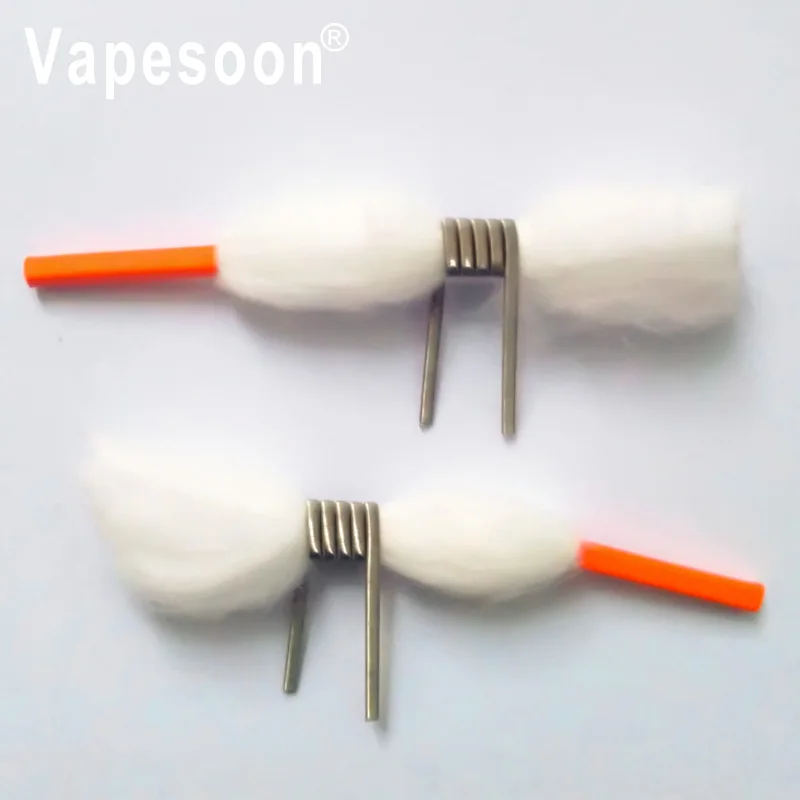 1000 шт Vapesoon Vape хлопок предварительно встроенный органический хлопок для электронной сигареты RTA RDA RDTA DIY танк распылитель испаритель фитиль хлопок