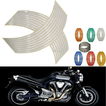 

16Pcs Motorcycle Car Wheel Tire Stickers Reflective Rim Tape Moto Auto Decals For BMW f 800 gs Adventure F800R F800S
