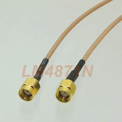 

DHL/EMS 50 LOTS cable RP.SMA male jack to RP.SMA male jack straight crimp RG316 20" pigtail -d2