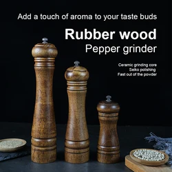 Classic Oak Spice Grinder Salt Pepper Grinder Hand-held Multi-purpose Spice Jar Kitchen Cooking Tools Ceramic Grinding Core