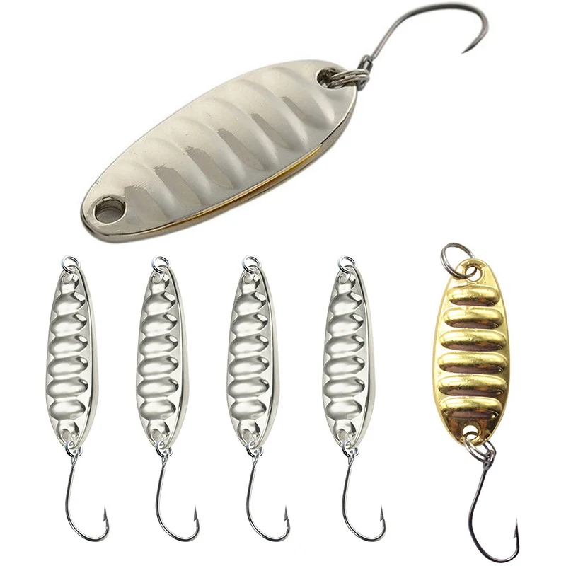 YUCONG 1PX Fishing Lure Spoon 1.5g-3g-5g-7g Metal Spinner Isca Gold/Slver  Artificial Hard Bait Wobbler Bass Swimbait Pesca lurre