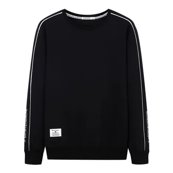 

Mens Hot Sale Autumn Winter Long Sleeve Embroidered Crew Neck Pure color hoode boy hoodies