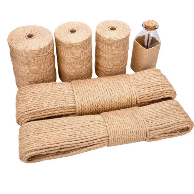 100 Natural Jute Rope Hemp Rope Cord String Twine Burlap Jute Twine For DIY Crafts Gardening