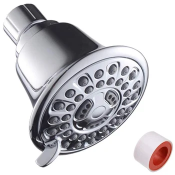 

3.24 Inch High Pressure Shower Head - Self Cleaning Anti-Clog 3 Function Showerhead - Adjustable Swivel Ball Joint - Ultimate Sh