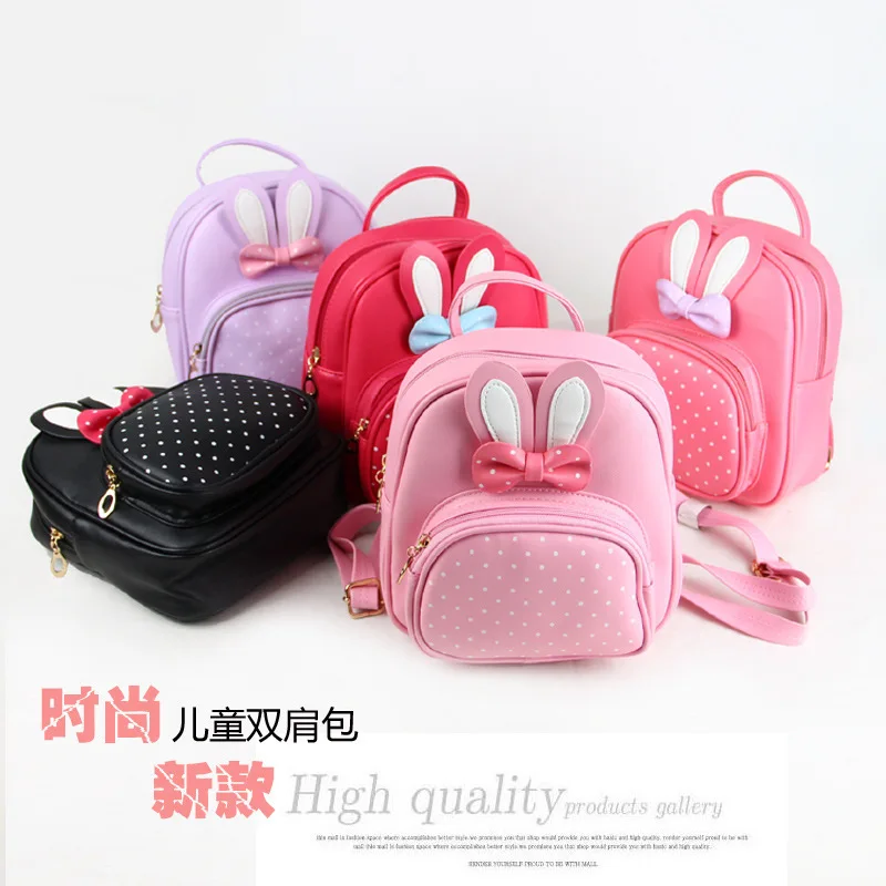 

New Style CHILDREN'S Bag Rabbit Ears Backpack Korean-style Mini Cute Cartoon Backpack Casual Girls Bag