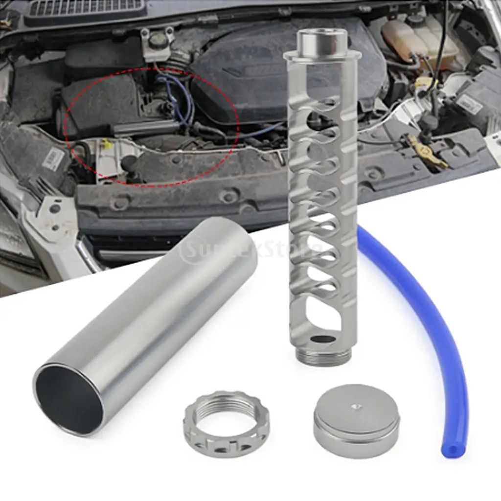 10IN 1/2-28 FUEL FILTER WITH TUBE AND END CAPS FOR NAPA 4003 WIX 24003 TITANIUM