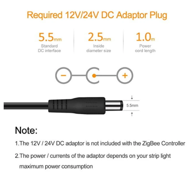 Комплект смарт-светодиодных лент zigbeeZLL link rgbcct ZIGBEE контроллер для dc24vRGB+ CCT водонепроницаемый ленточный светильник для работы с alexa