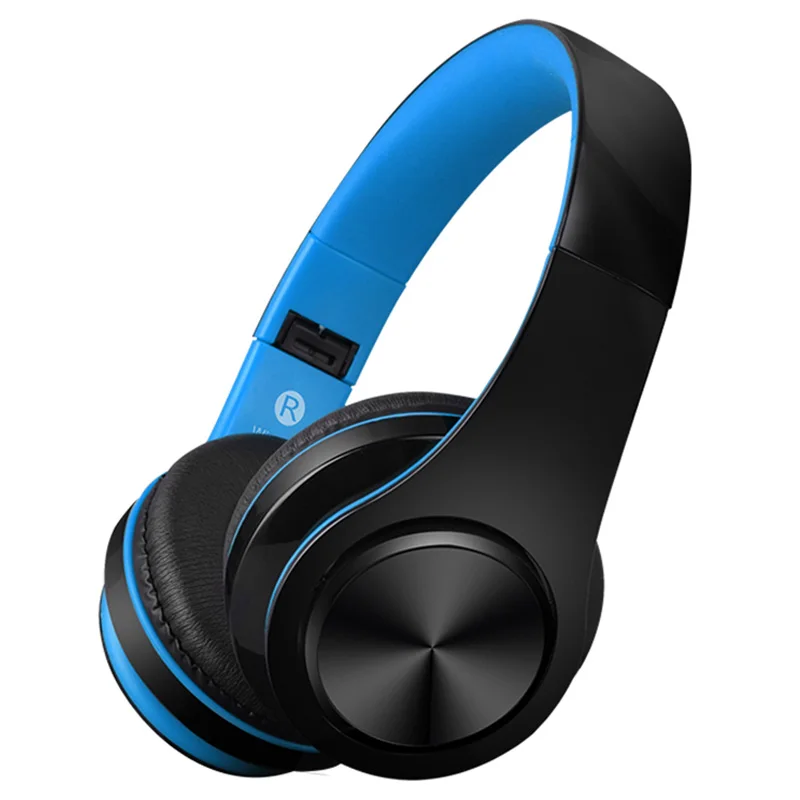 Blue Abkt-hi-Fi стерео наушники Bluetooth наушники музыка гарнитура Fm и поддержка Sd карты с микрофоном для мобильных Iphone Sumsamg Ta - Цвет: Blue