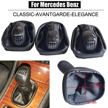 

5/6 Speed Gear Shift Knob Shifter Lever Stick Gaiter Leather Boot Collar Cover For Mercedes Benz C Class W203 S203 Car Styling