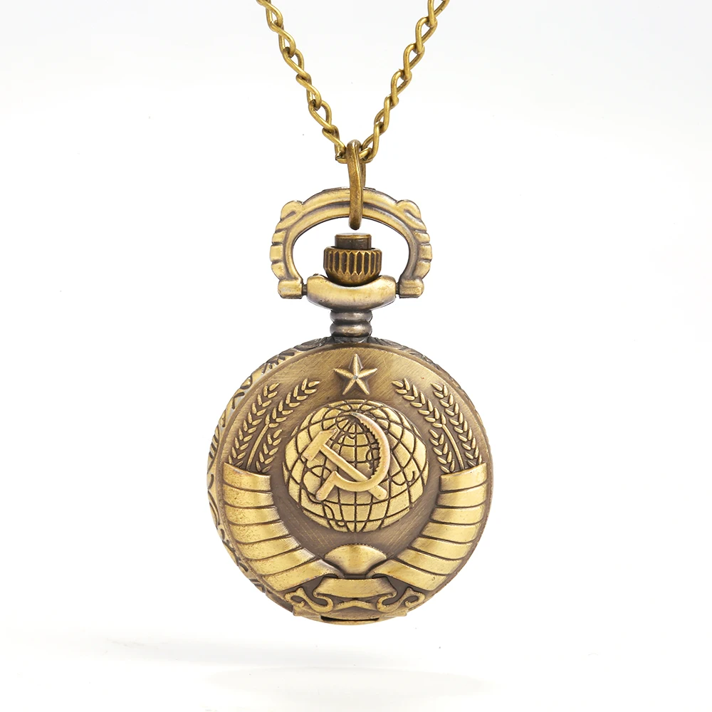 Большой бронзовый значок пшеничные уши римские весы Творческий тренд карманные часы Личность ретро подарок кварцевые карманные часы