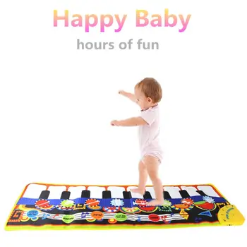 

Piano Music Mat, Keyboard Play Mat Music Dance Mat with 19 Keys Piano Mat, 8 Selectable Musical Instruments Build-in Speaker