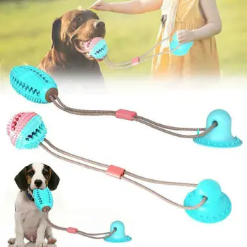 

Pet Molar Bite Toy Chew Toys Floor Suction Cup Dog Chew Tug Toy Tooth Clean Ball Puppy Dog Treat Training Rubber Toy 2020 Newest