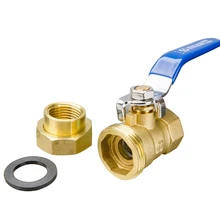 Шаровой клапан 1/2 ''3/4'' BSP резьба латунный шаровой клапан Соединительный шов медная соединительная часть трубопровода адаптер с ручкой для воды